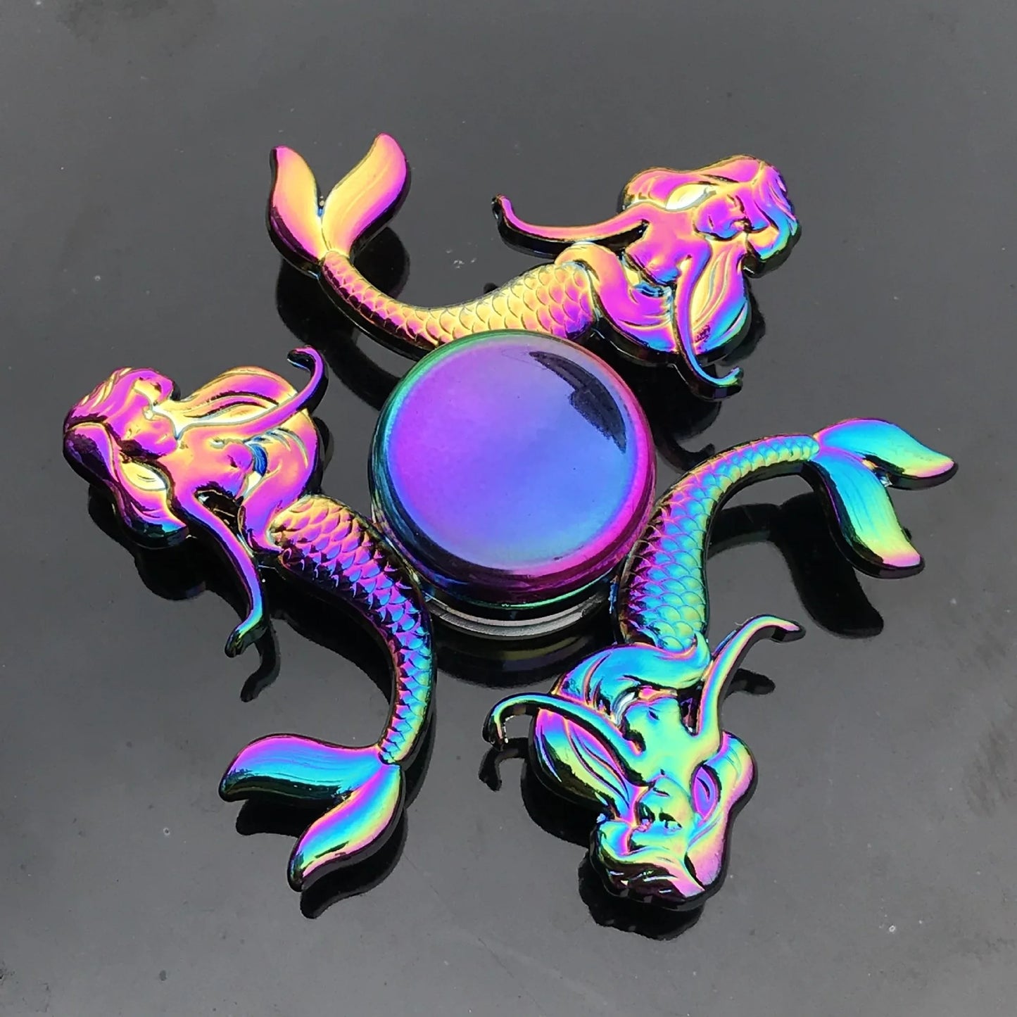 Metal Rainbow Fidget Spinner Gradient Color Gyro Anti-Anxiety Kids Adult Toys