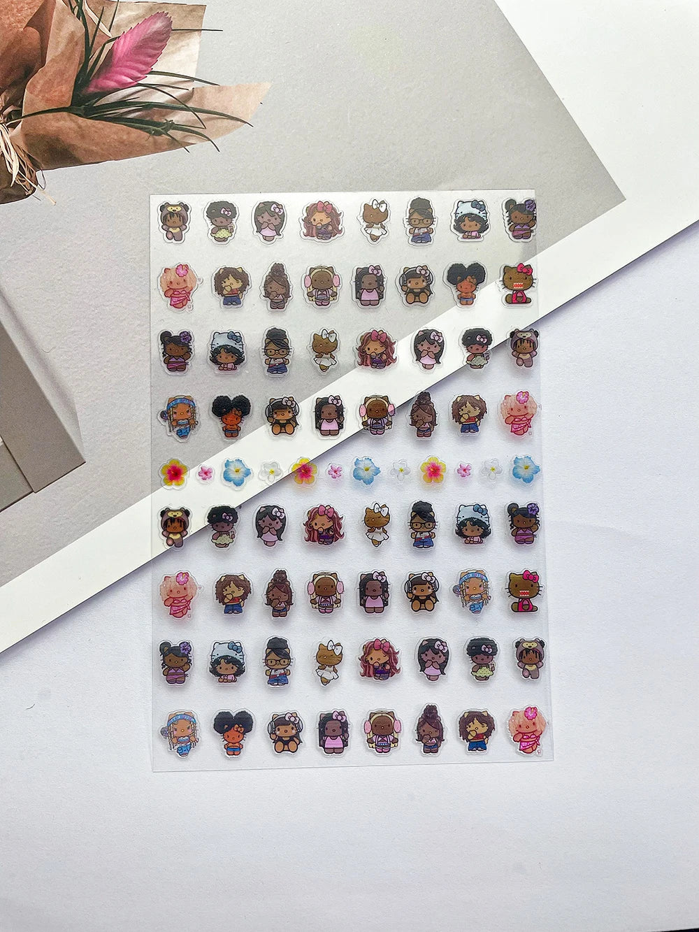 Sanrio Press On Nails Stickers Y2K Punk 3D DIY Scrapbook Nails Stickers