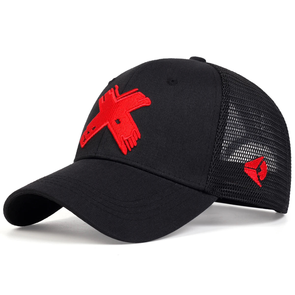 Unisex Mesh Baseball Cap – X Letter Snapback Hat