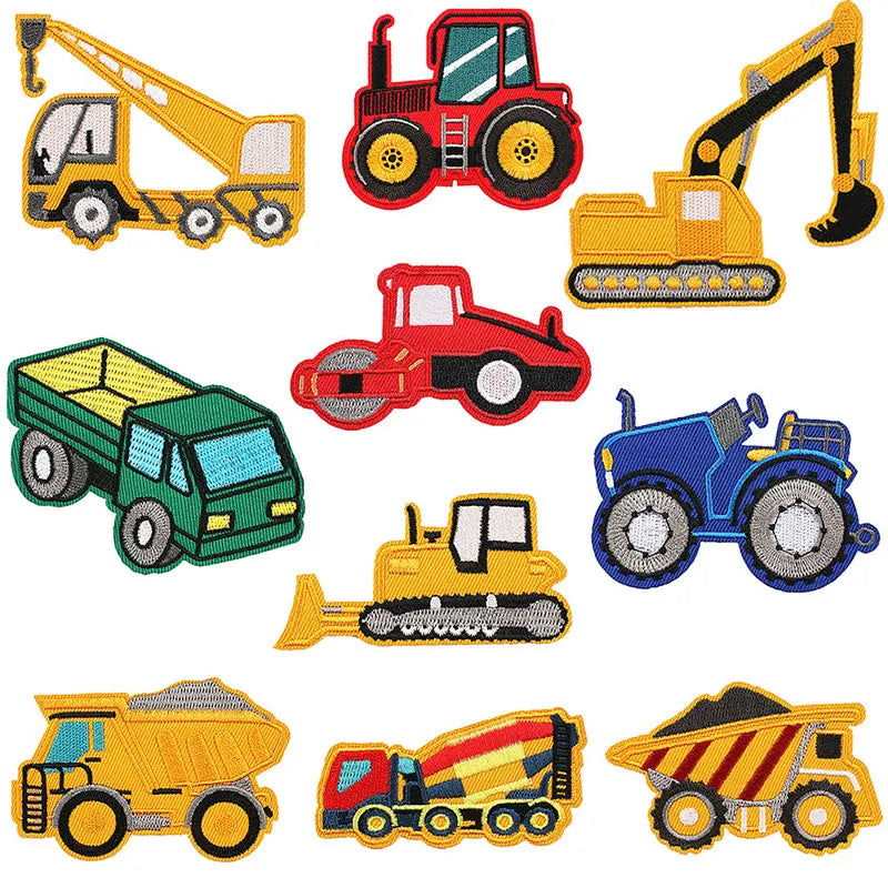 5-17PCS Embroidered Car Patches Cartoon Cars Iron on Patches Vehicle Sew on Patch Applique