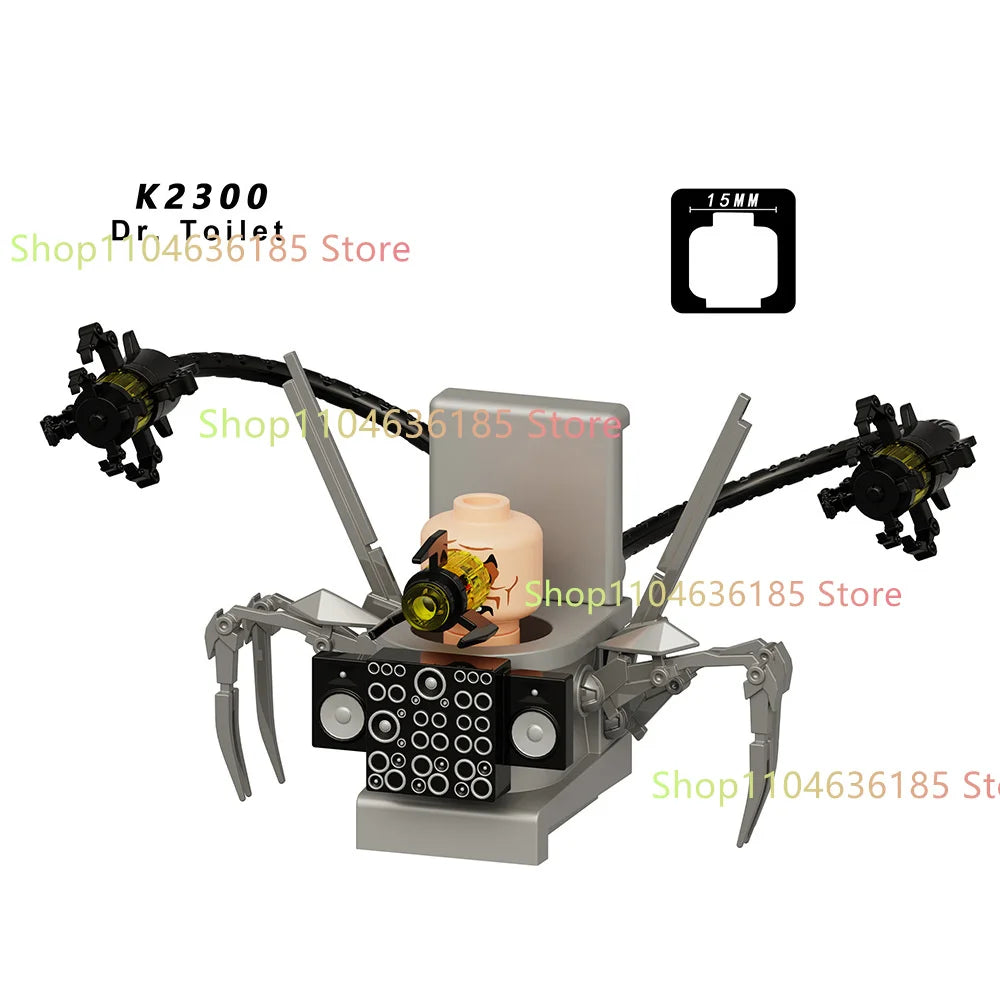 Skibidi Toilet Man Figures Anime Block Toys TvMan Titan Cameraman Speakerman Bricks Model Toy