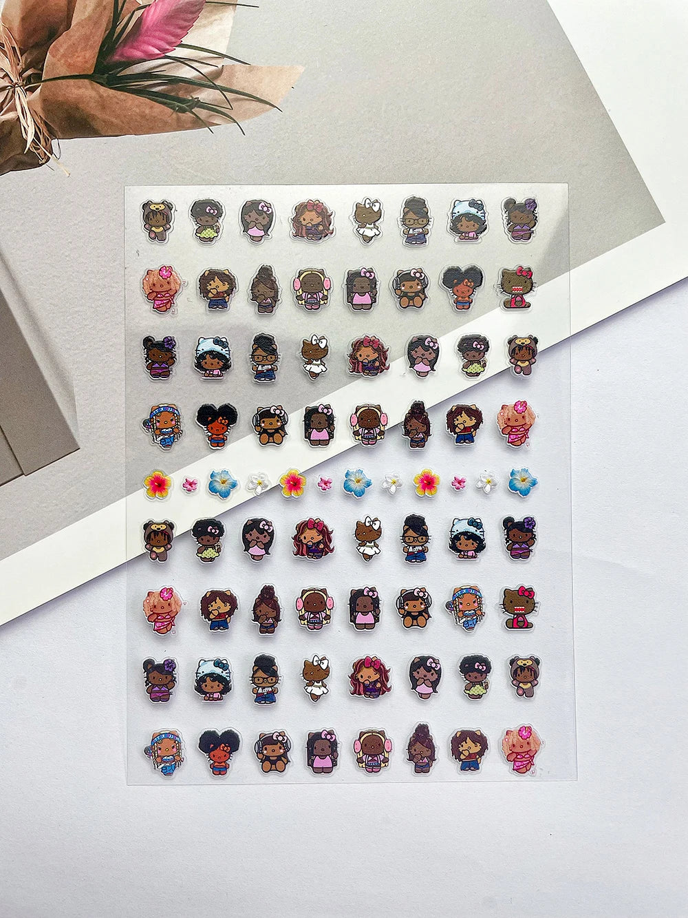 Sanrio Press On Nails Stickers Y2K Punk 3D DIY Scrapbook Nails Stickers
