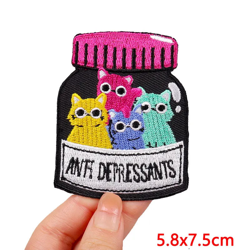 Cartoon/Food Patch Small Animal Embroidery Patches On Clothes DIY Iron On Patches For Clothing