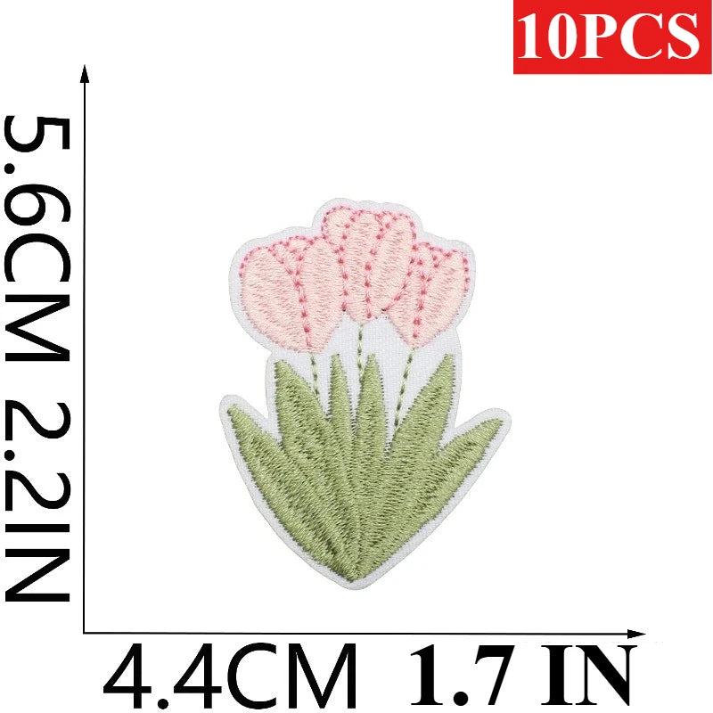 10PCS Bulk Love Letter Embroidery Cloth Pink Couple Clothing Decorative Patch