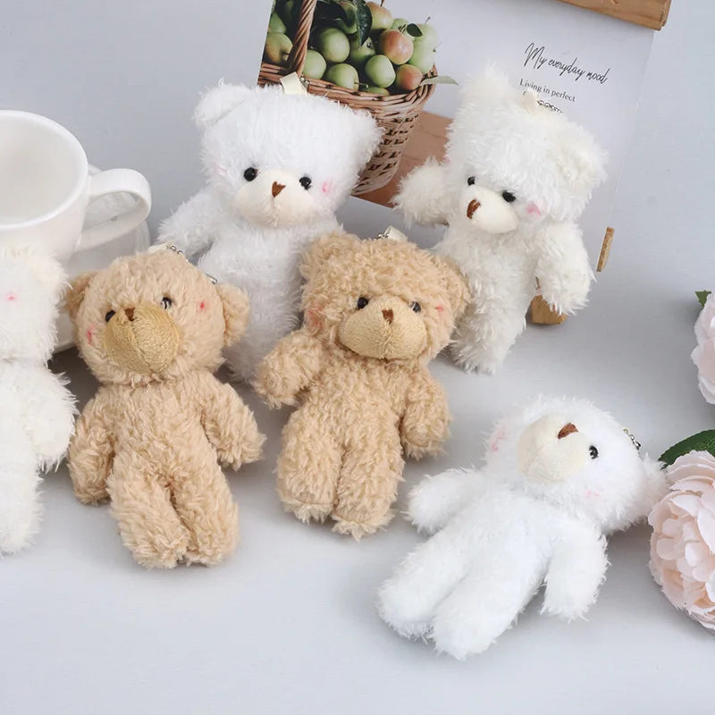 Plush Doll Toys Teddy Bear Pendant Key Ring Animal Bear Stuffed Doll Keychain