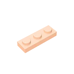 Plate 1 x 3 Compatible Children's DIY building block Particles Plate