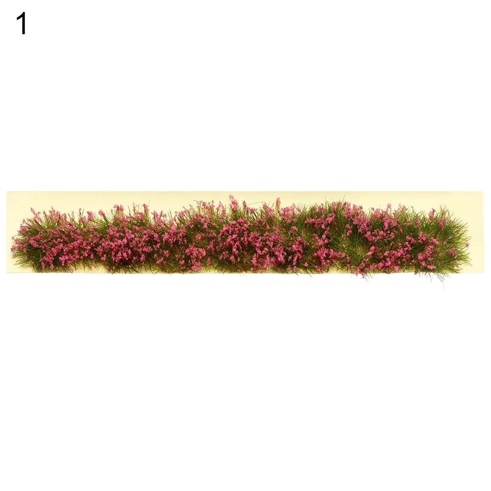 1Set Miniature Flower Cluster Garden Decor DIY Grass Tufts Building Layout Static Scenery Model