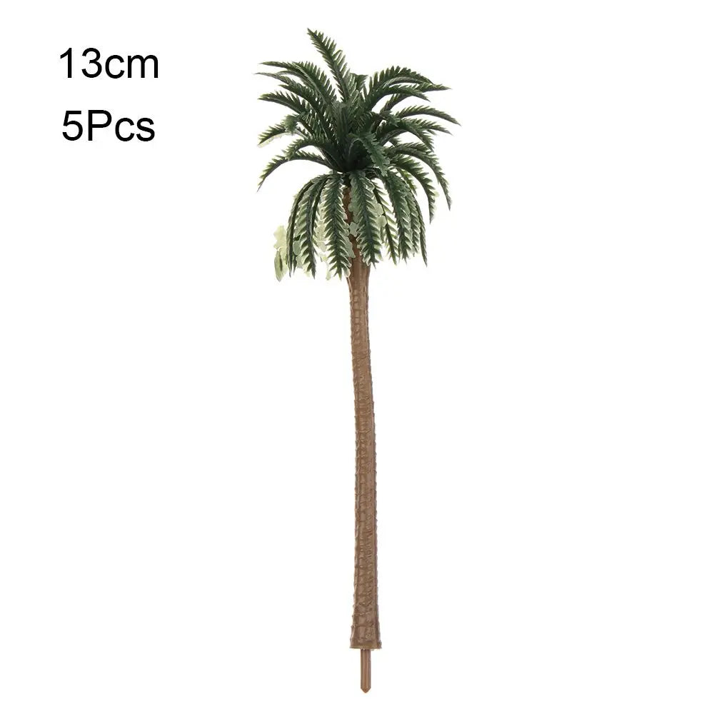5Pcs New Plastic Coconut Palm Tree Miniature Plant Pots Bonsai Craft Micro Landscape