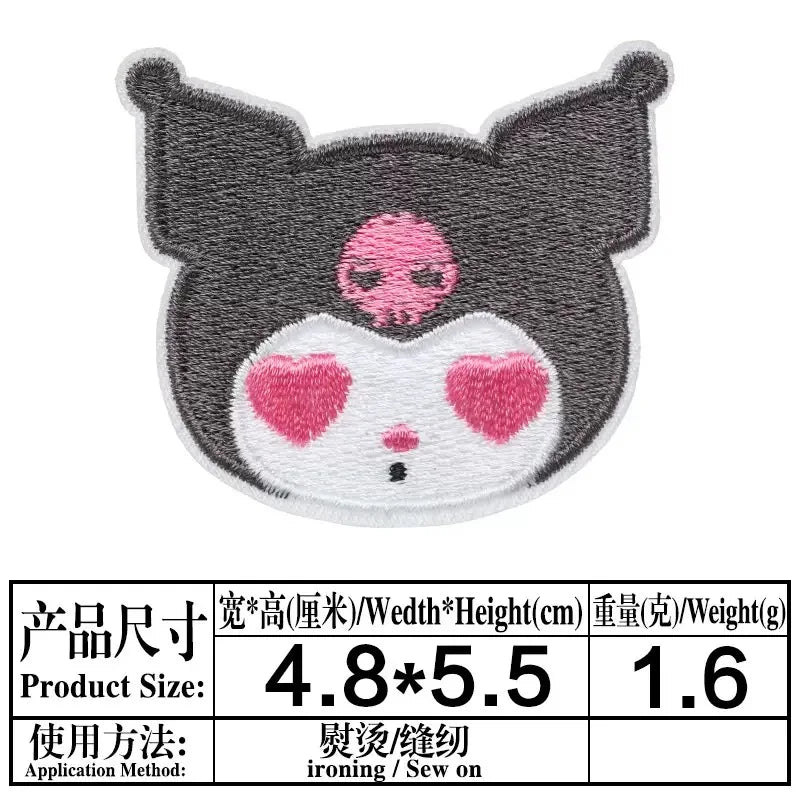 Sanrio Kawaii Embroideried Iron on Patches