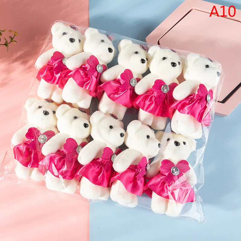 12/10Pcs/Lot Soft Stuffed Bear Plush Toys Mini Teddy Bear Dolls