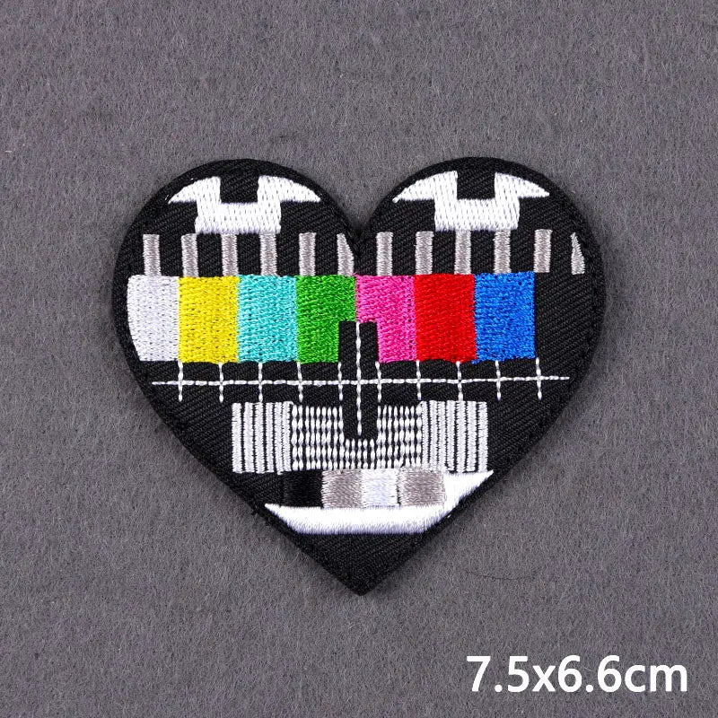 Warning Letters Embroidery Patches For Jeans Good Vibes Iron On Patch Thermoadhesive Patches For Clothes