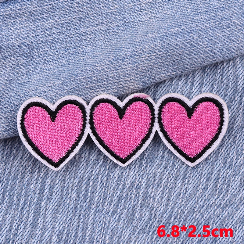 Good Vibes/Positive Letter Slogan Embroidered Patches DIY Personality Cartoon Patch Iron On Patches For Clothing