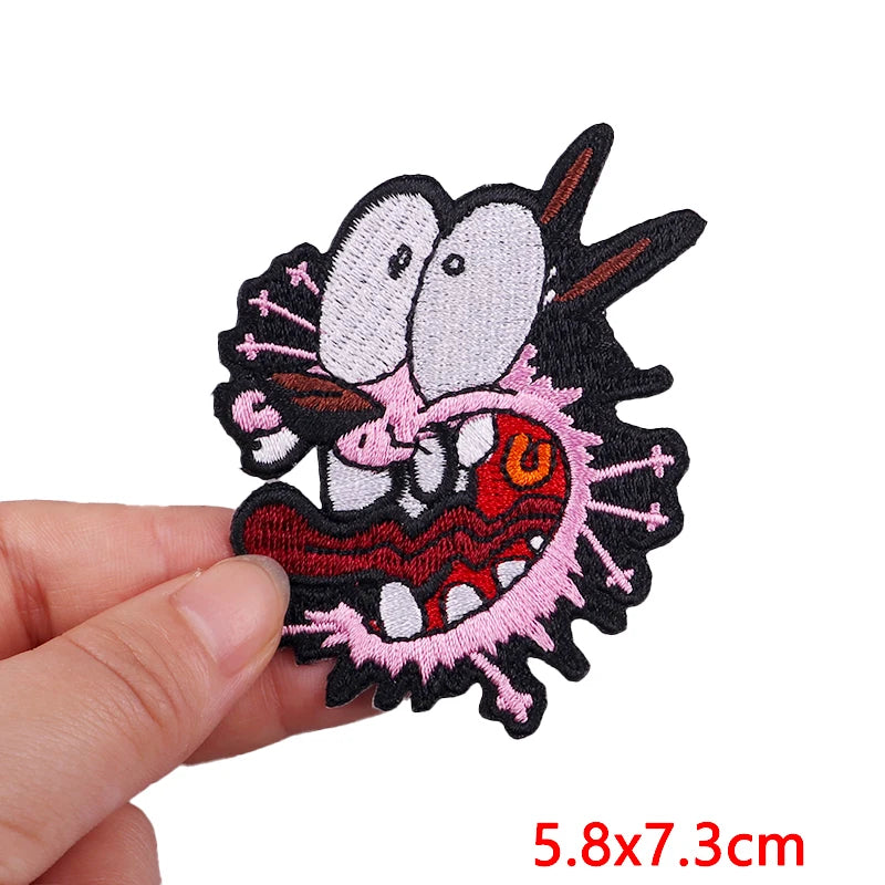 Animal Cat Possum Fox Patch Cartoon Embroidery Patch Iron On Patches For Clothing