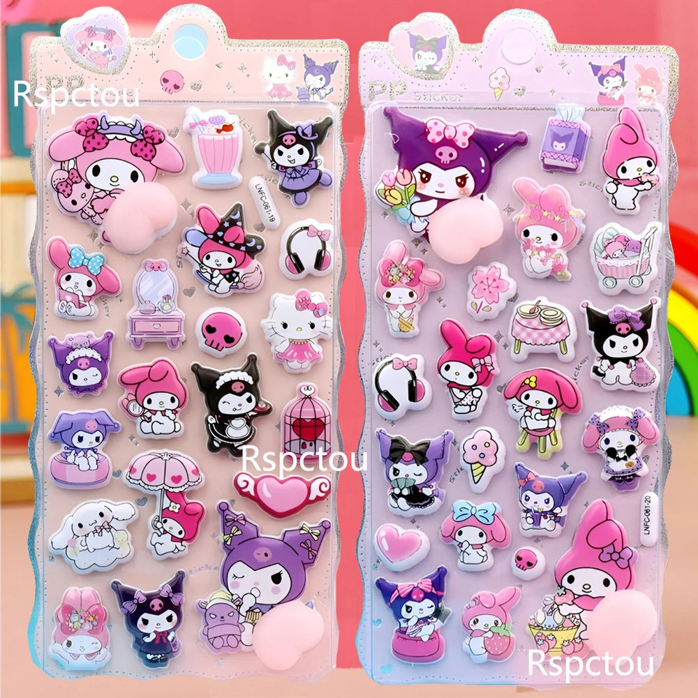 Sanrio Soft Pinchable Buttock Bubble Stickers Cute Cartoon Sticker