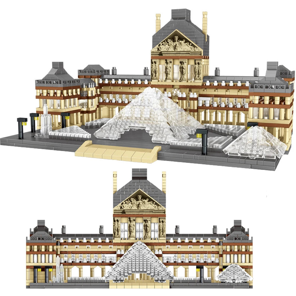 Louvre Micro Mini Building Blocks for Adult, Architecture Toys Set