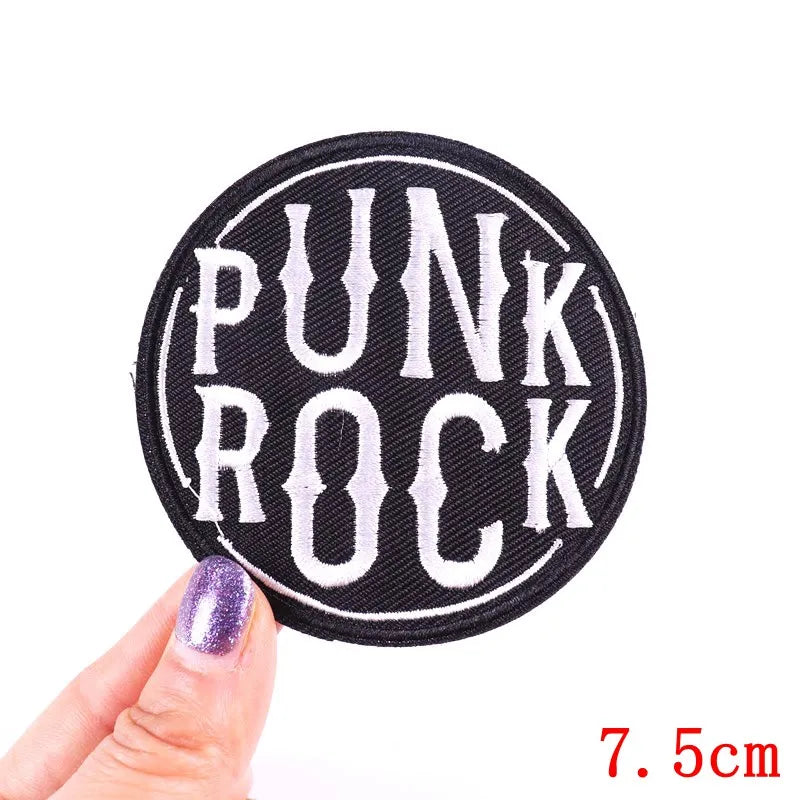 Rose Skull Embroidery Patch Punk Skull Patch Jackets Backpack Hats Sew DIY Iron On Patches For Clothing