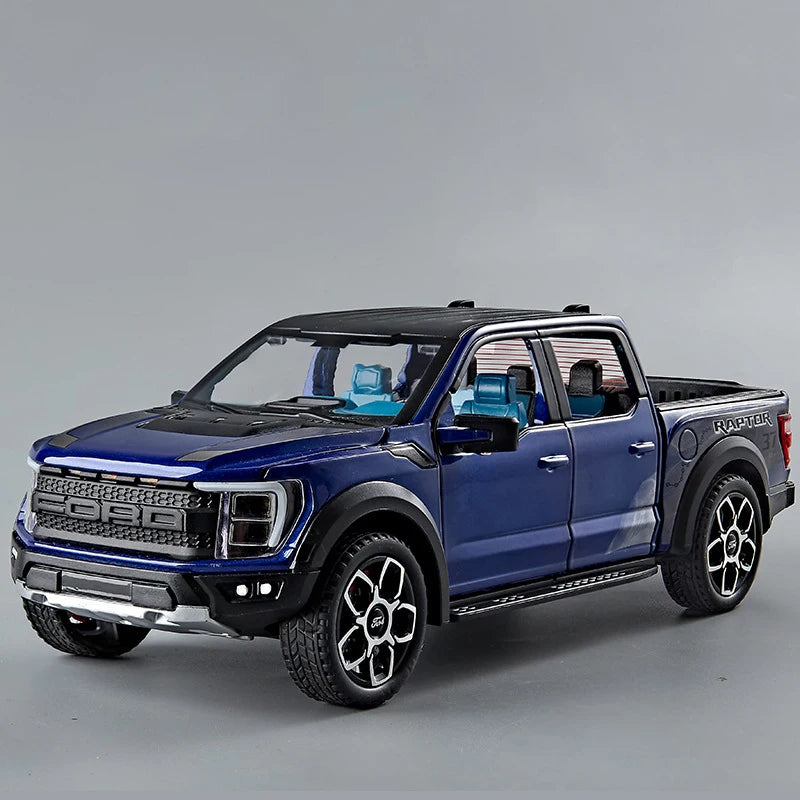 1:20 Ford Raptor F150 Diecast Truck – Pull Back, Sound & Light