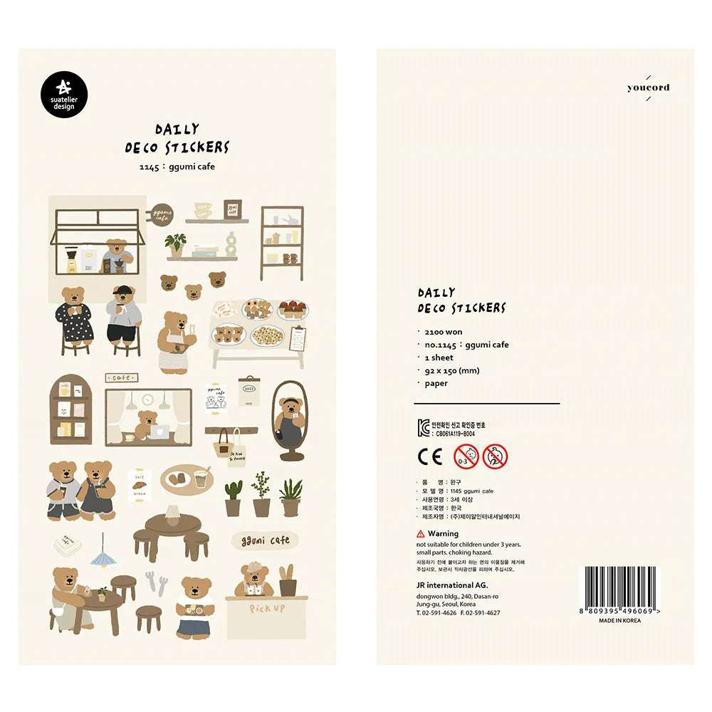 Korean Import Original Collection Kawaii Daily Stickers