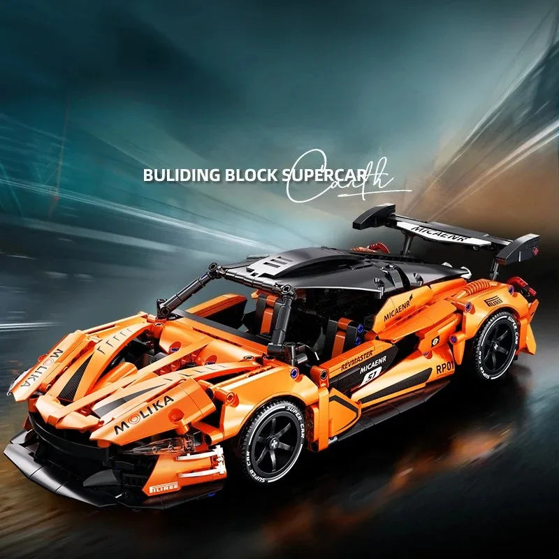 Technical 1:14 Super Sport Car Building Blocks 3 Color Random Assemble Bricks Vehicle Toy