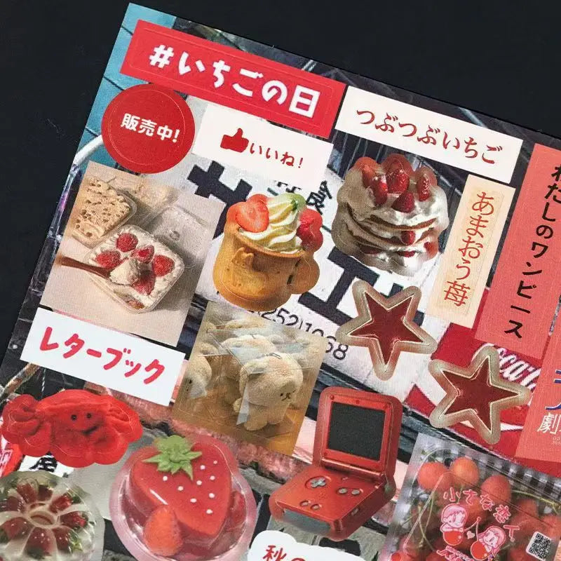 5/8Pcs Cartoon Retro Stickers Y2K Flash Film Deco Sticker