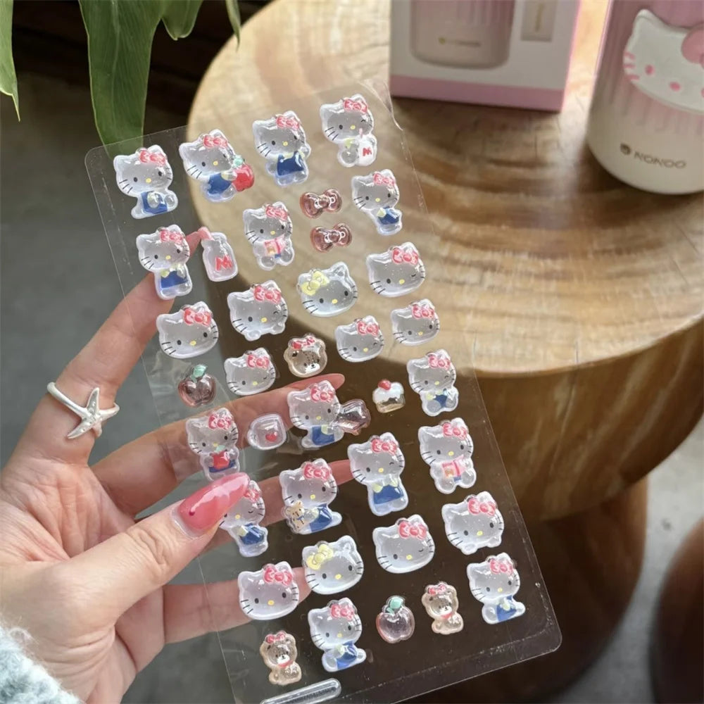 3D Transparent Jelly Sticker Crystal Decorative Stickers