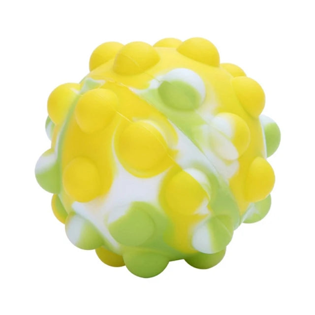 Rainbow Pop Ball Push Bubble Antistress Decompression Toys Squeeze 3D Elastic Ball Stress Relief S