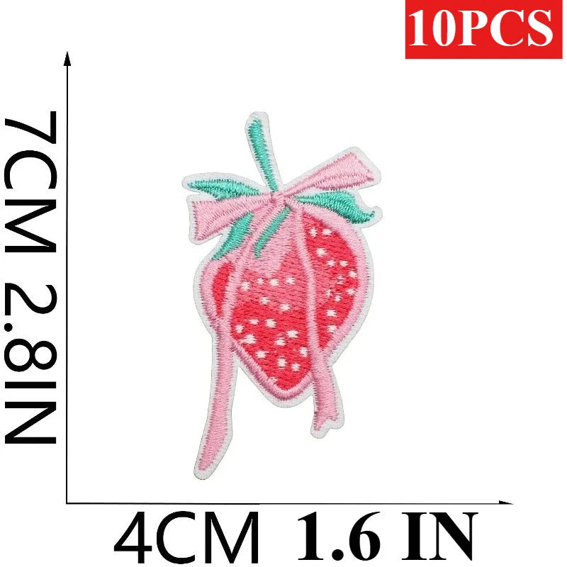 10PCS Bulk Love Letter Embroidery Cloth Pink Couple Clothing Decorative Patch