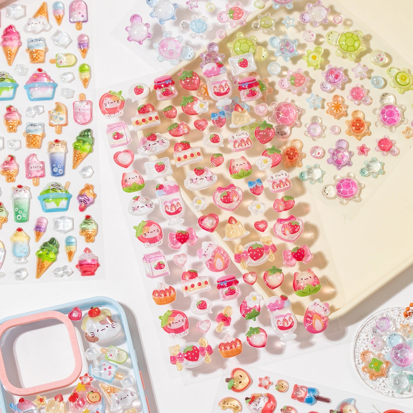 Sweet Candy Party Kawaii 3D Relief Dropping Adhesive Stickers Creative Decoration