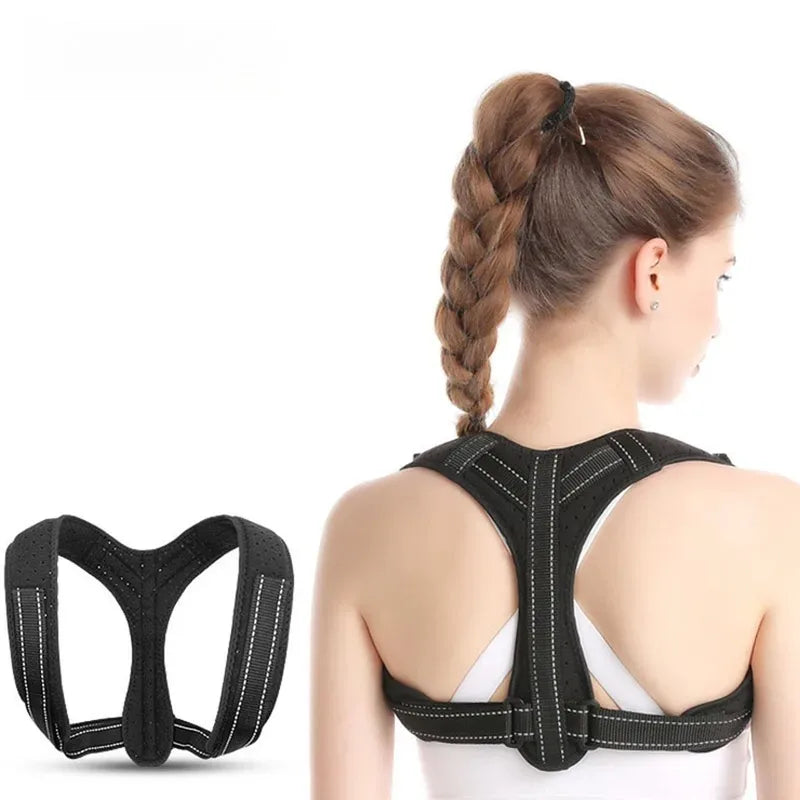 Posture Corrector for Men and Women, Upper Back Brace, Straightener with Adjustable Breathable Clavicle Support