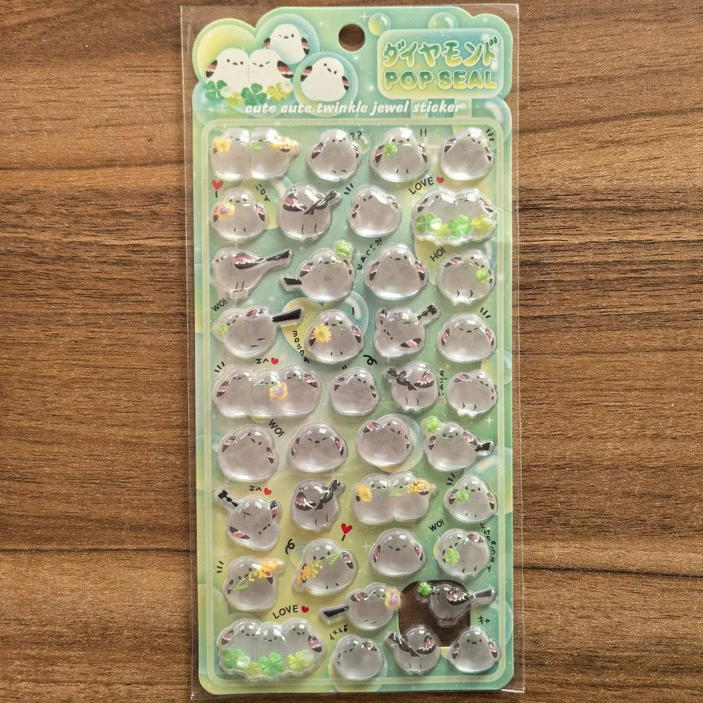 4 Pcs/Set Shiny Crystal Decorative Stickers