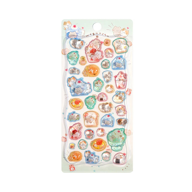 Japanese Style Mini Sweet Drop 3D Relief Stickers Scrapbooking DIY Journaling Stationery