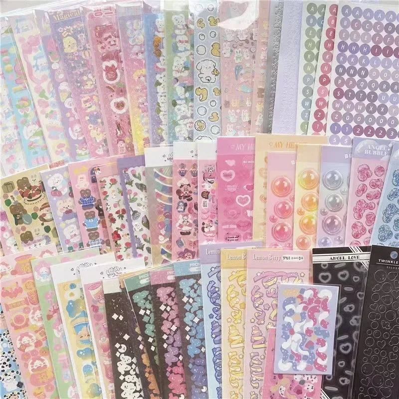 10pcs/20pcs/30pcs/40pcs Random Sticker Pack Laser Decorative Kawaii Album Stickers
