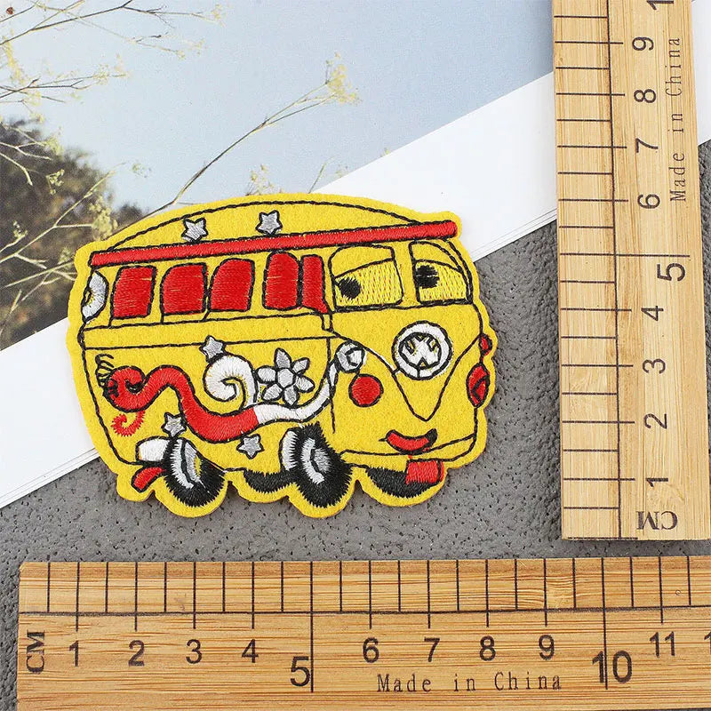 5-17PCS Embroidered Car Patches Cartoon Cars Iron on Patches Vehicle Sew on Patch Applique