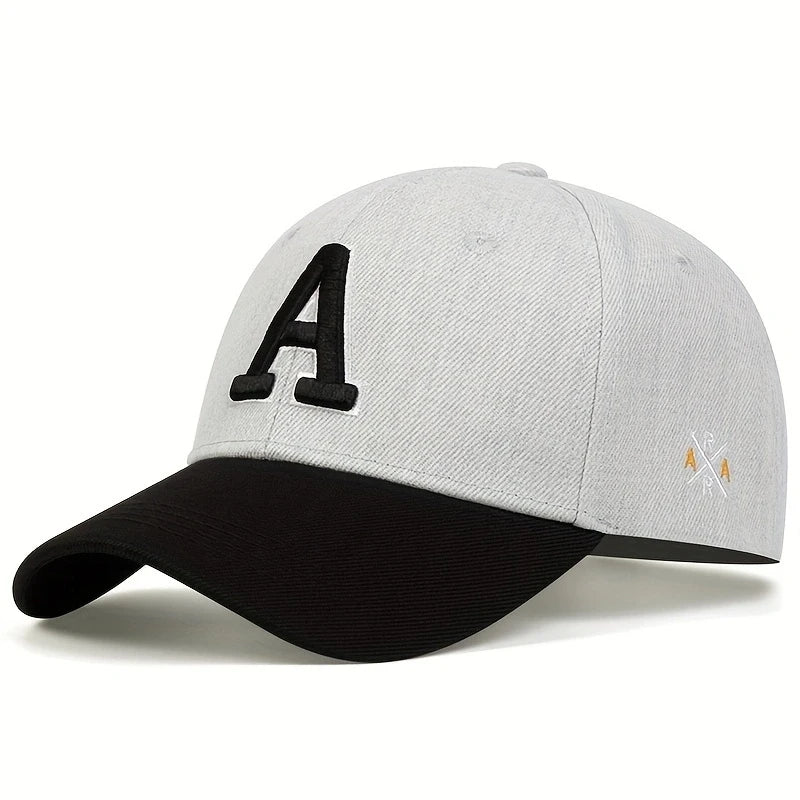 Unisex A Letter Embroidered Baseball Cap – Adjustable Hat