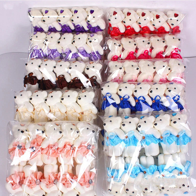 12/10Pcs/Lot Soft Stuffed Bear Plush Toys Mini Teddy Bear Dolls