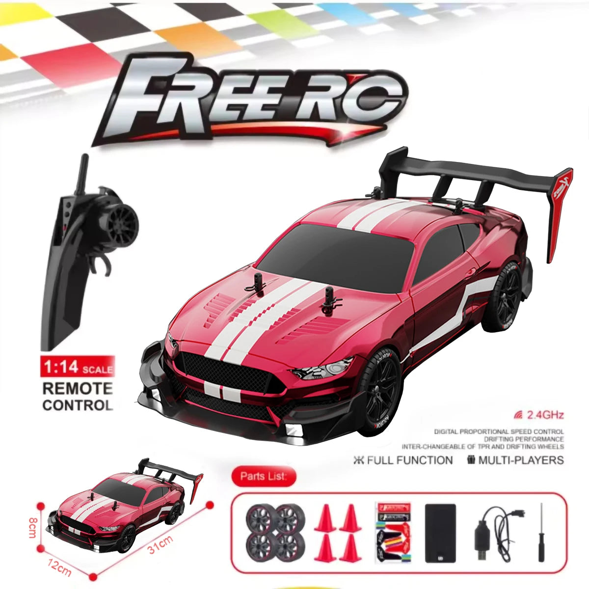 1:14 RTR Mustang Drift RC Car