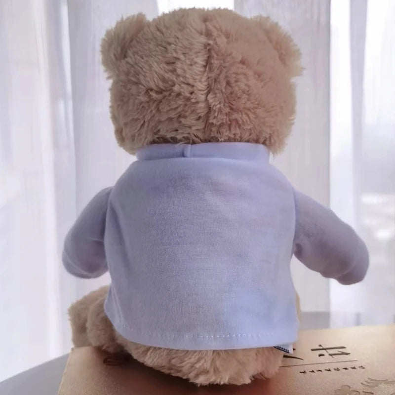 Teddy Bear DIY bear with white Blank Tshirt, 11"