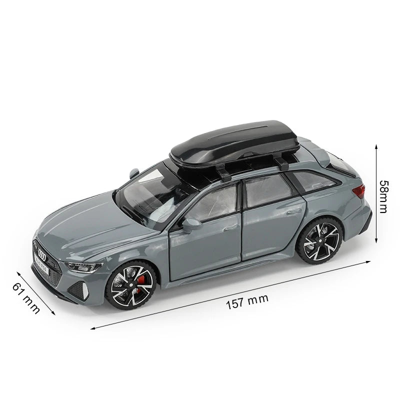 1:32 Audi RS6 Alloy Diecast Car – Sound Light Toy Gift