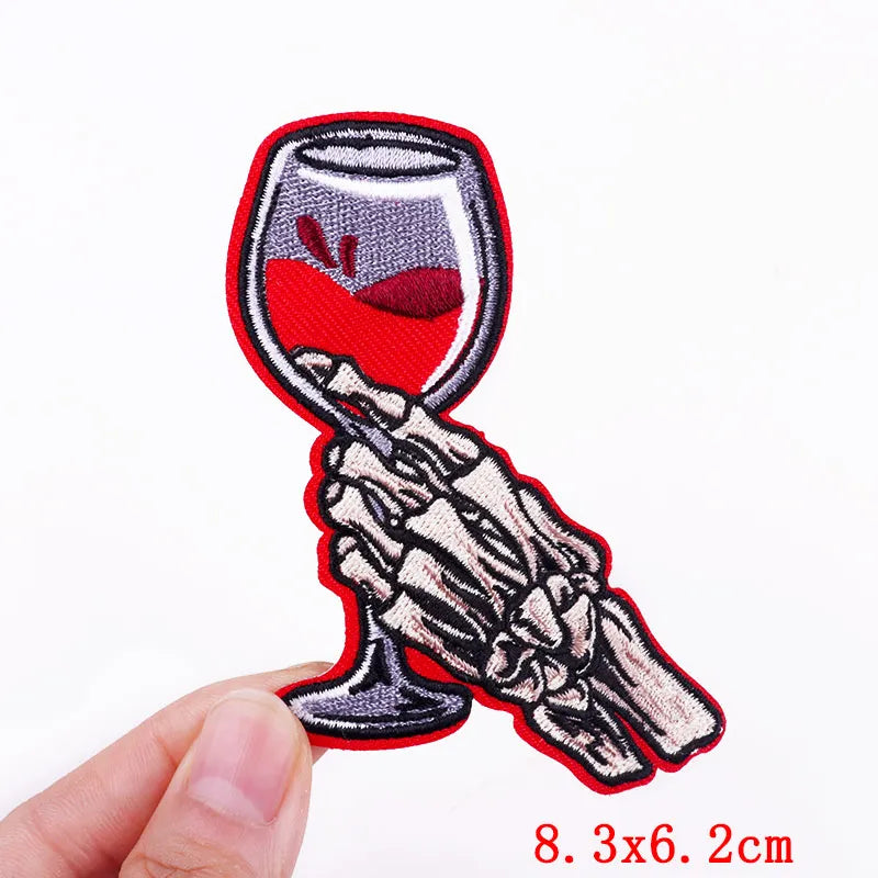 Muscle Animal/Rock Sports Embroidery Patch Iron On Patches For Clothing