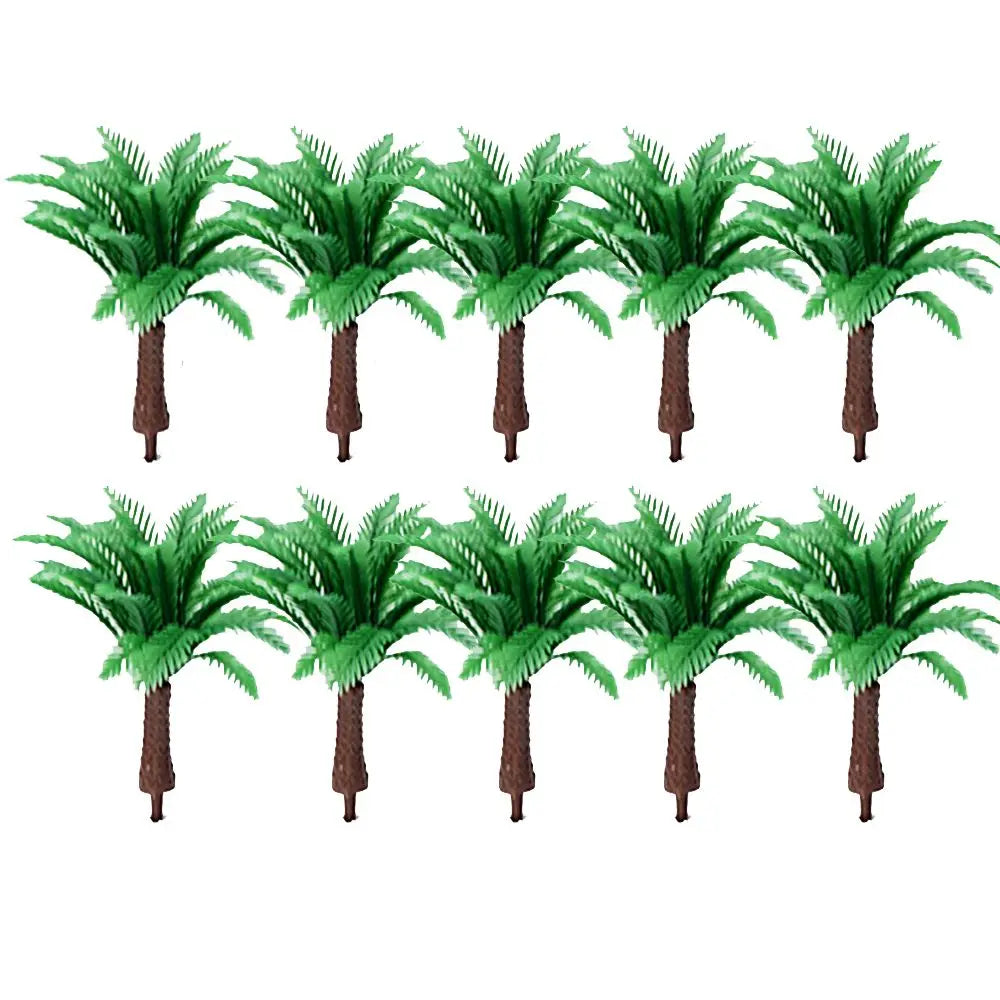 5Pcs New Plastic Coconut Palm Tree Miniature Plant Pots Bonsai Craft Micro Landscape