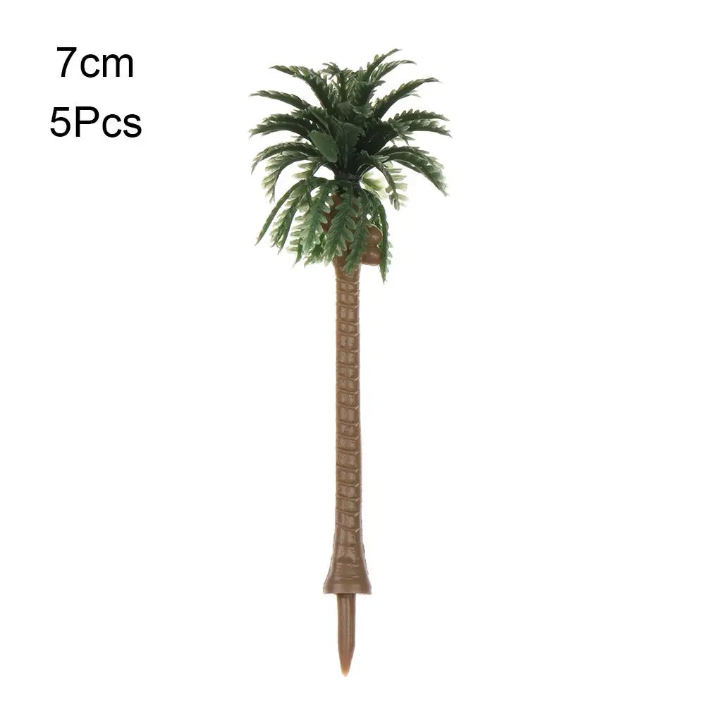 5Pcs New Plastic Coconut Palm Tree Miniature Plant Pots Bonsai Craft Micro Landscape