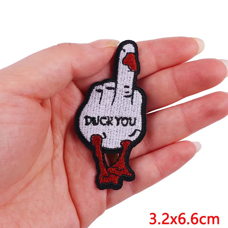 Animal Cat Possum Fox Patch Cartoon Embroidery Patch Iron On Patches For Clothing