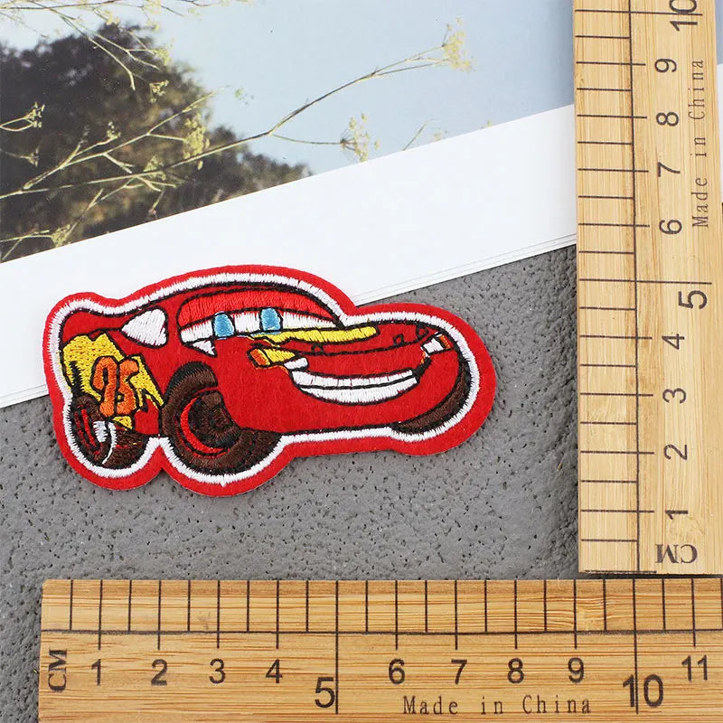 5-17PCS Embroidered Car Patches Cartoon Cars Iron on Patches Vehicle Sew on Patch Applique