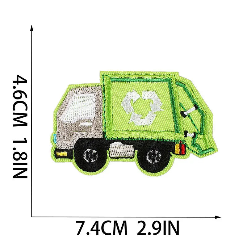 5-17PCS Embroidered Car Patches Cartoon Cars Iron on Patches Vehicle Sew on Patch Applique