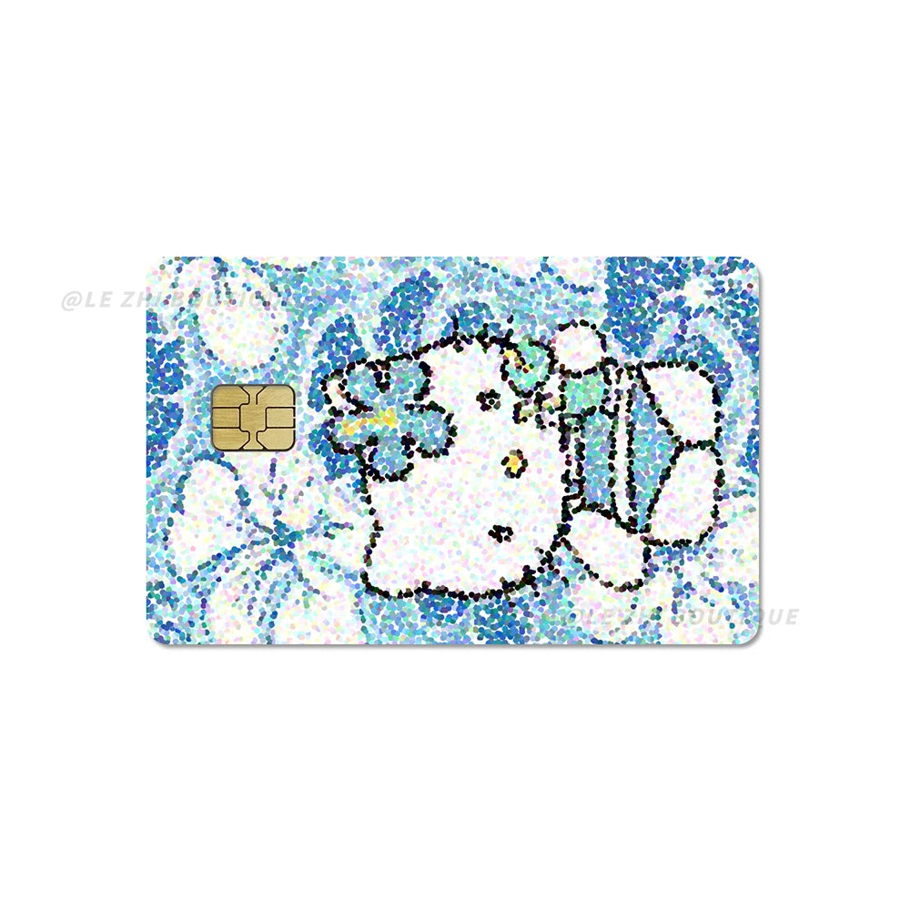 Hawaiian Black Skin Hello Kitty Diy Credit Debit Card Sticker Party Sticker Decoration Waterproof Sticker