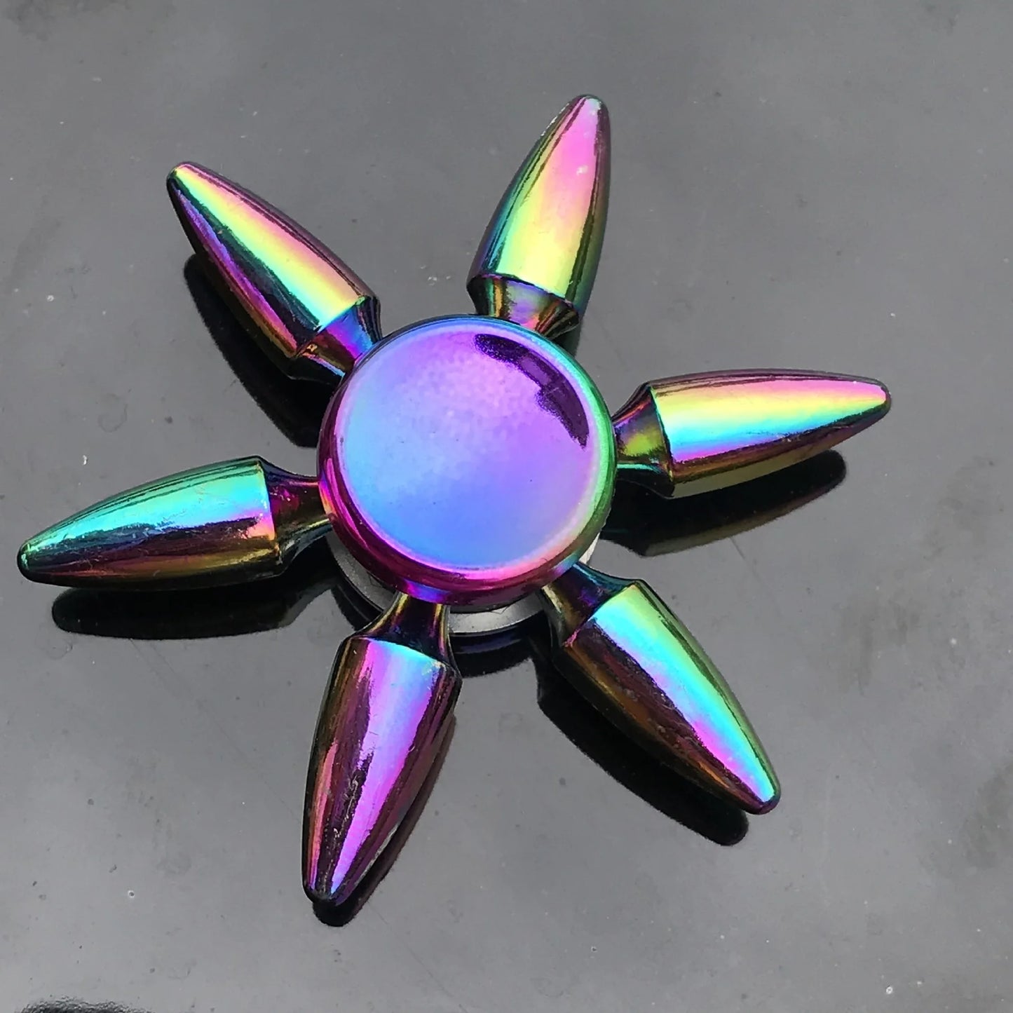 Metal Rainbow Fidget Spinner Gradient Color Gyro Anti-Anxiety Kids Adult Toys