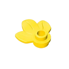 Round 1 x 1 with 3 Leaves Compatible Children's DIY Bricks