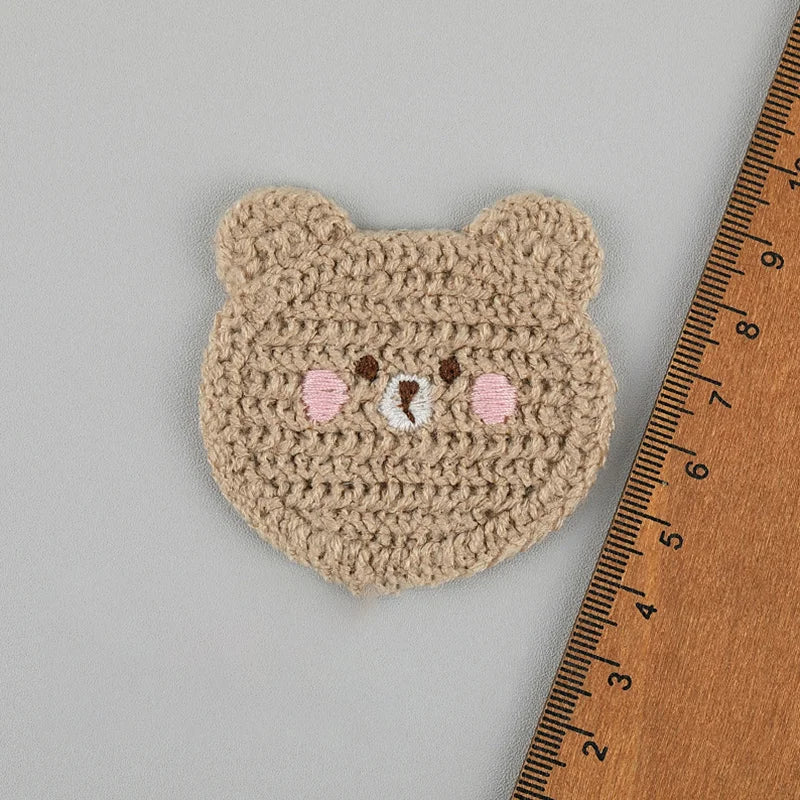 5pc Cartoon Little Rabbit Bear Love Cloth Sticker DIY Phone Case Decoration Cloth Patch