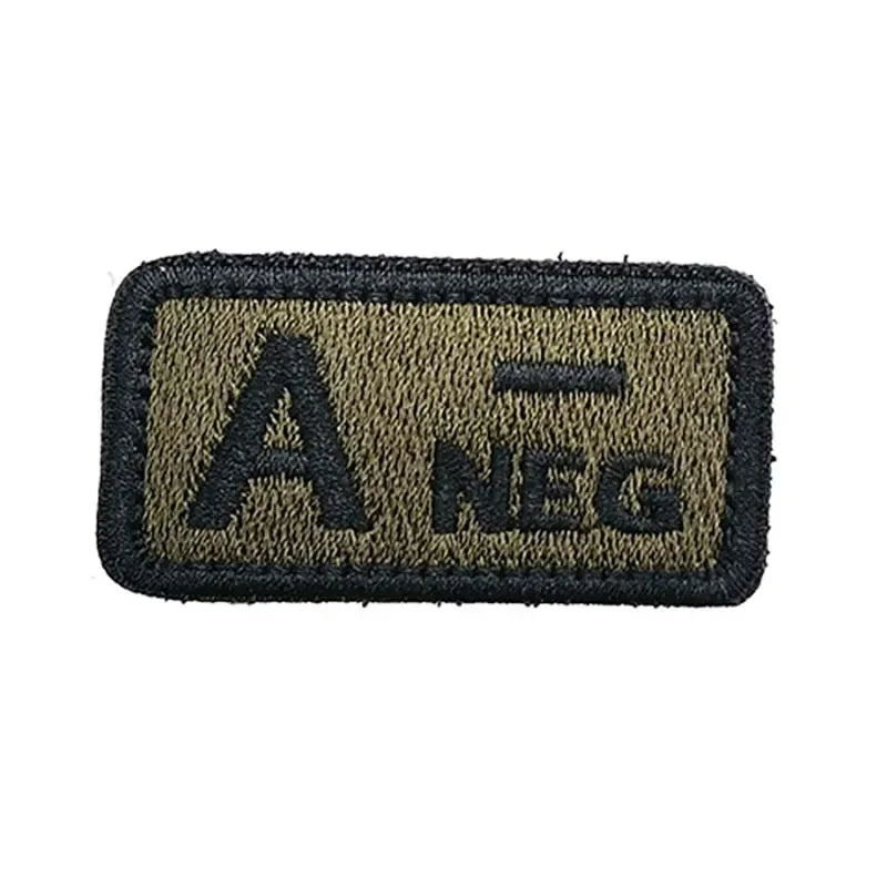Blood Type Badges Fabric Applique Embroidery Hook and Loop Patches,Military Tactical Patch