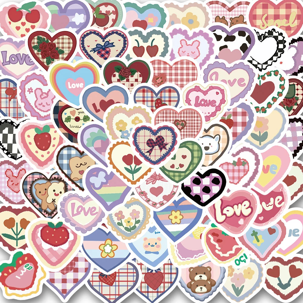 100PCS Love Stickers Cute Cartoon Waterproof Stickers